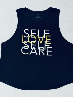 Women's Black 'Self Love Self Care' Graphic Tank
